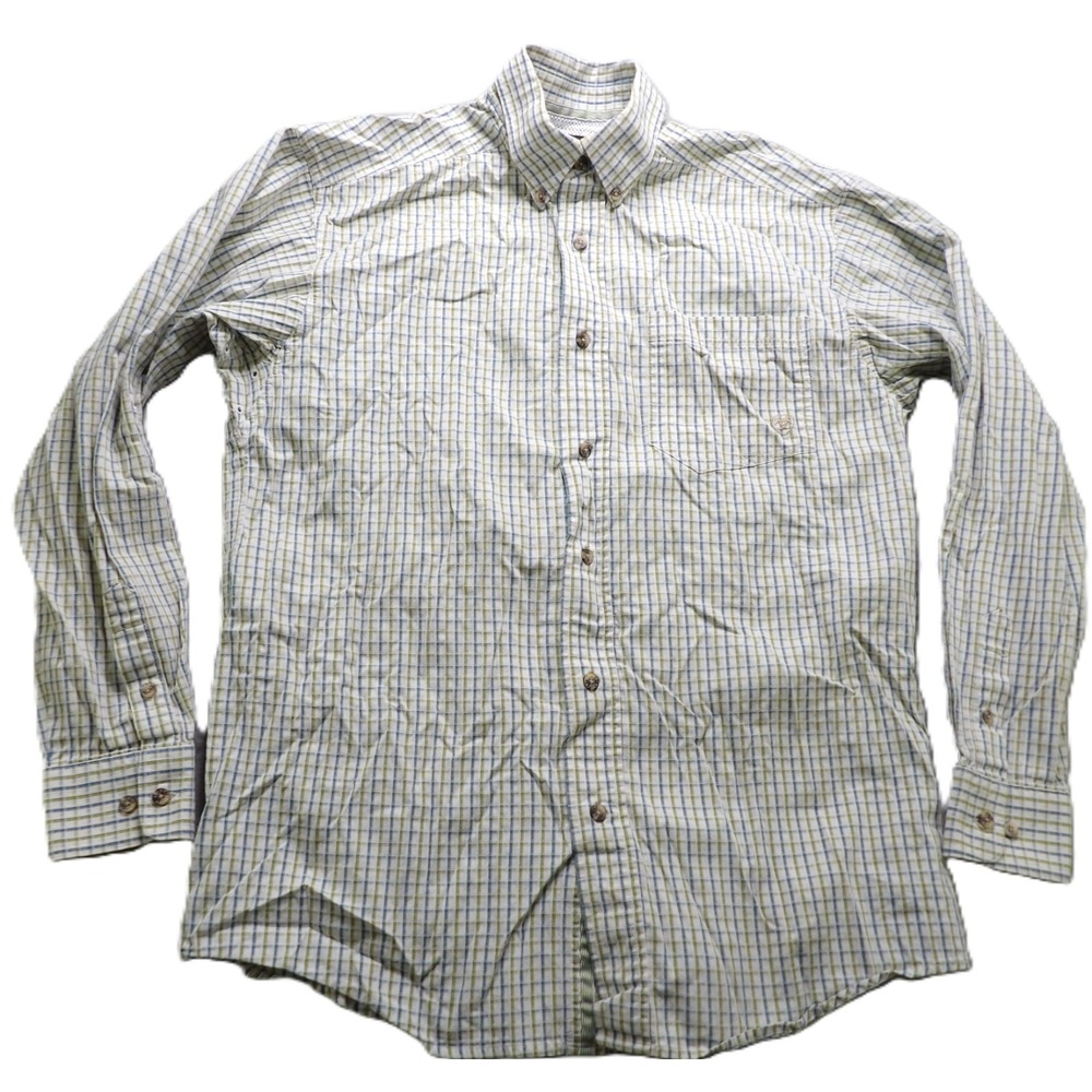 Ariat Men M Button Down Shirt Long Sleeves Plaid Casual Cotton Blend Multicolor